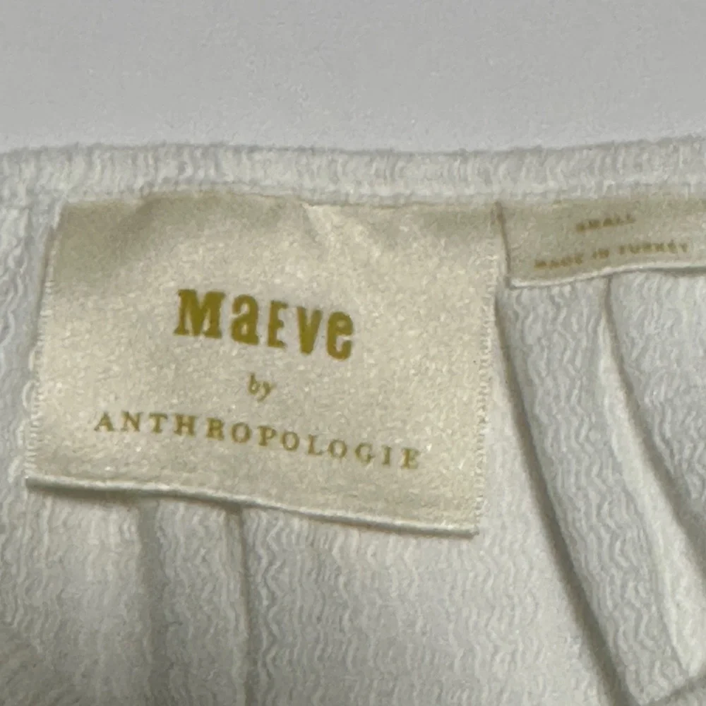Anthropologie Maeve White‎ Puff Sleeve Blouse